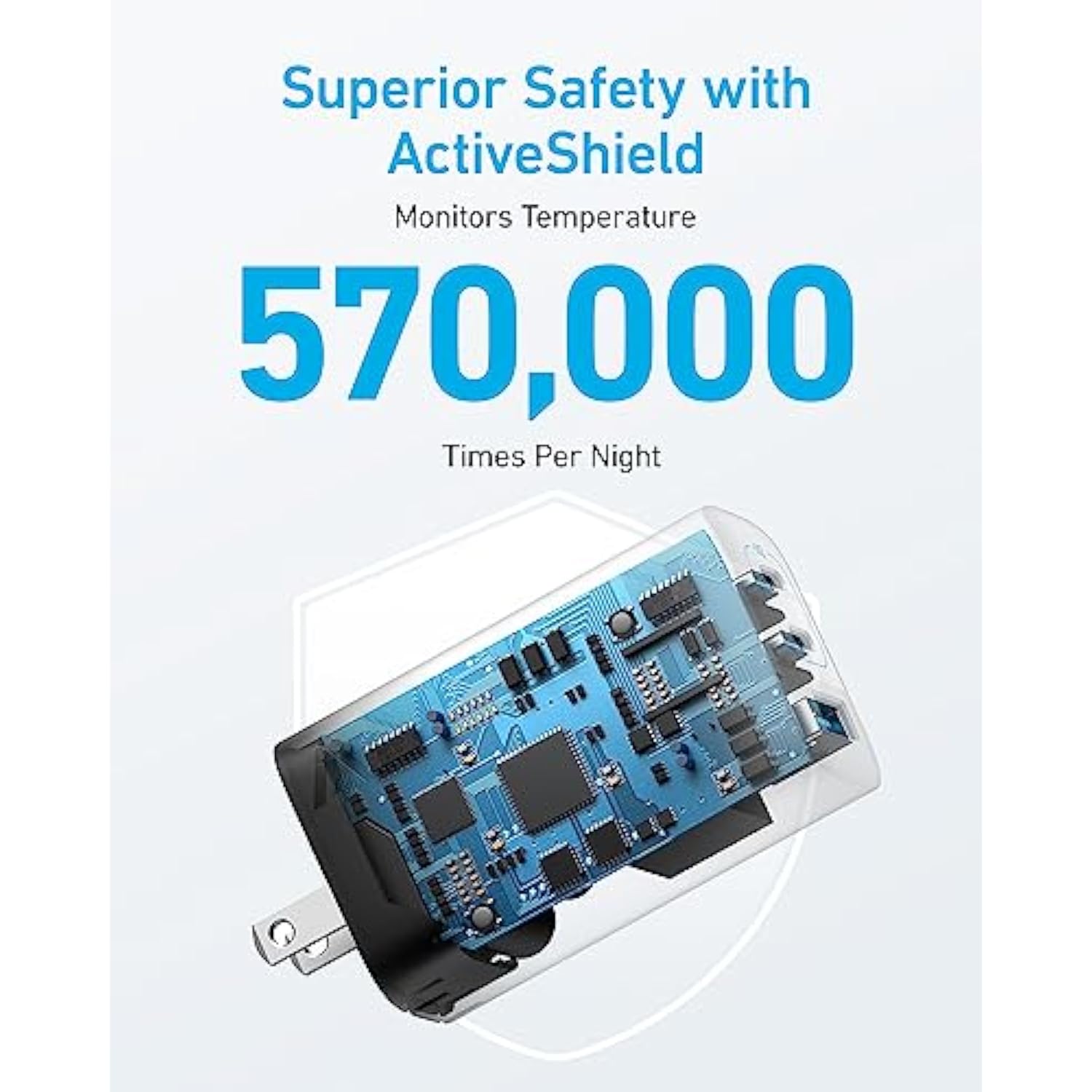 Anker 67W USB C Charger, 3 Port PIQ 3.0 Compact and Foldable Fast Charger for MacBook Pro, iPad, Galaxy, iPhone and More (5FT USB-C Cable Included)