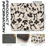 Coquette Black Bow Mouse Pad, Cute Preppy Girly Bow Ribbon Mouse Pads For Wireless Mouse Computers Laptop Desk Accessories, Preppy Girly Office Supplies, 9.5X7.9 Inch