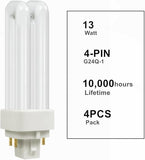 G24Q-1 CFL Light Bulb 13W 4100K Cool White 4 Pin Compact Fluorescent Replacement Lamp