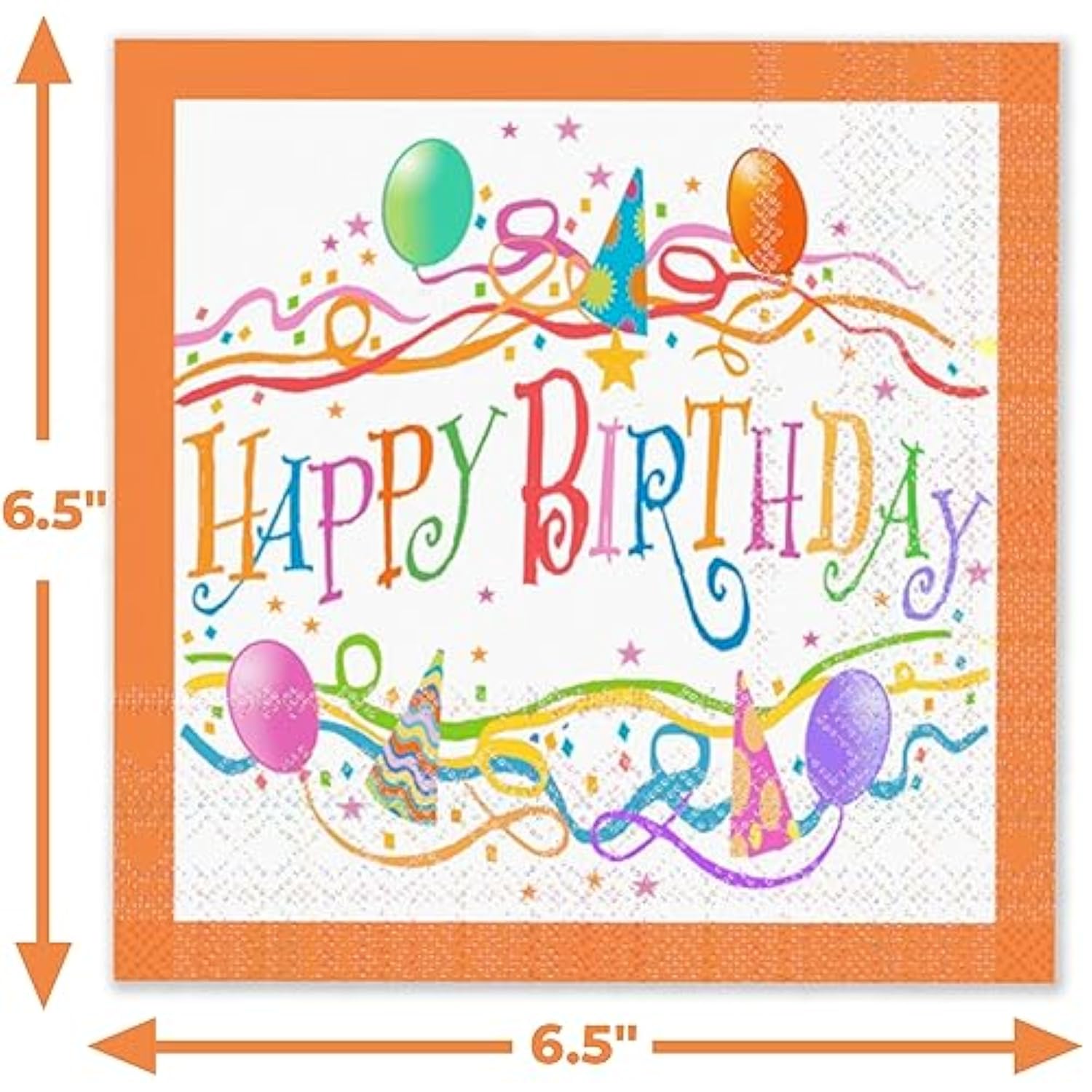 40PCS Happy Birthday Paper Plates & Napkins Set - 20 Plates & 20 Napkins