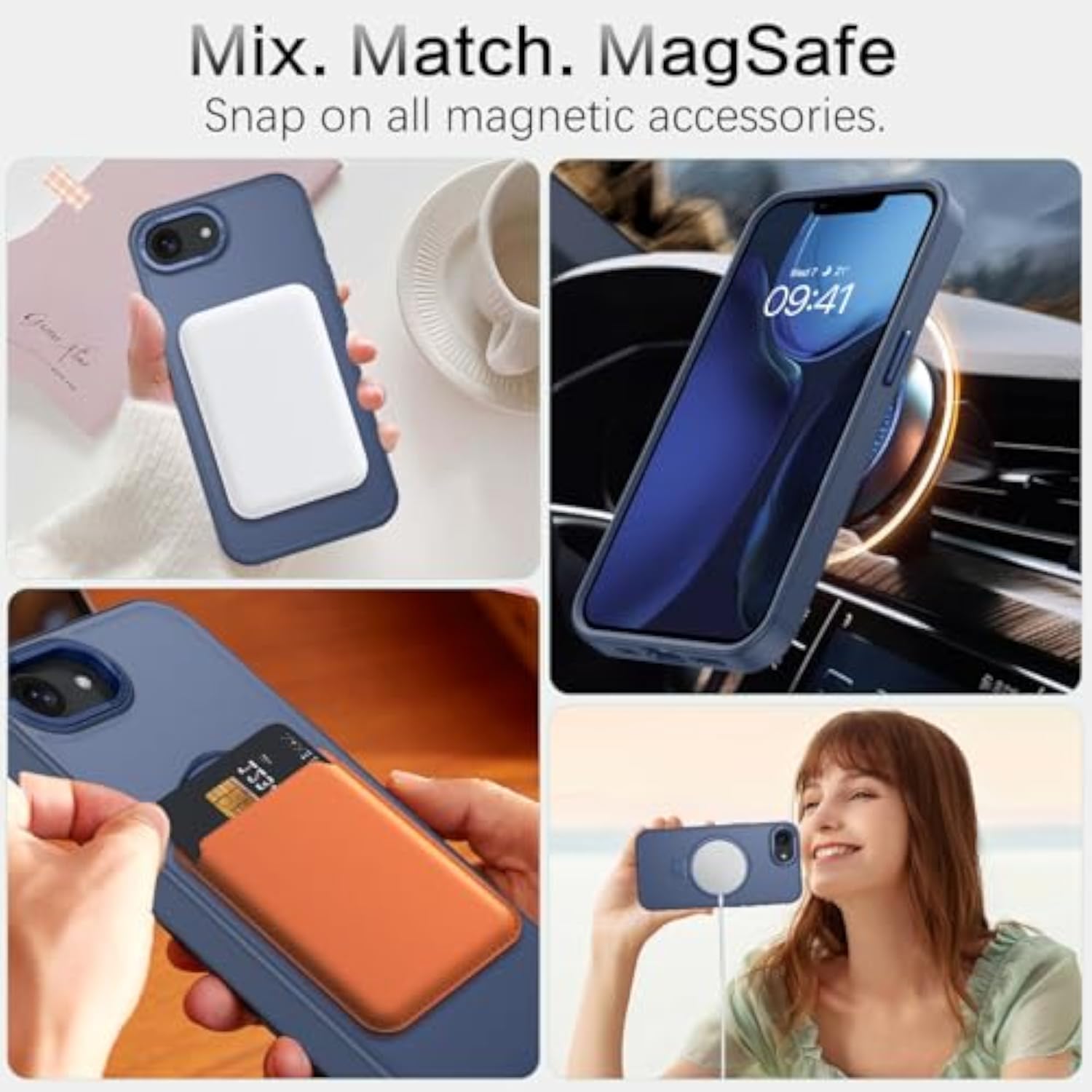 Magnetic Ring Stand Case for iPhone 17E/16E 6.1" - Slim Shockproof Kickstand Phone Case