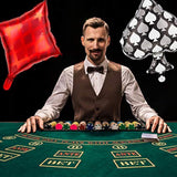 8Pc Casino Theme Balloons Playing Cards Foil Decor for Las Vegas/Poker Night