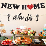 Glitter New Home Who Dis Banner Funny Housewarming Party Decor