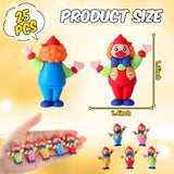 Clown Figurines Clown Figure Doll Circle Statues For Kids & Adults For Halloween Ornaments Display Home Table Desk Decor Circus Cake Toppers Party Favors (25 Pcs)