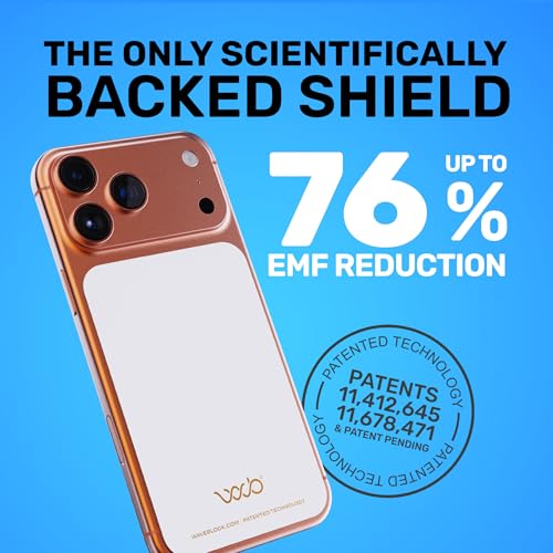 EMF Blocker for Cell Phone - Made for iPhone 17 Pro Max - The Only Patented, Real Scientifically Backed, Lab-Tested 5G-Shield Sticker to Protect You