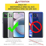 V/A For Motorola One 5G Ace Case With Built-In Screen Protector, Full Body Protection Shockproof Cover Case, [Rugged Pc Front Bumper + Soft Tpu Back Cover] Armor Protective Phone Case (Black)