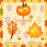 Thanksgiving Balloons 8Pcs Fall Leaf Pumpkin Turkey Balloons for Friendsgiving Party Decor