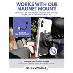 The Stickywallet – Premium Spandex Stick-On Phone Wallet Card Holder For Any Case – Unique Double Pocket Design + Finger Strap (2 Pack)