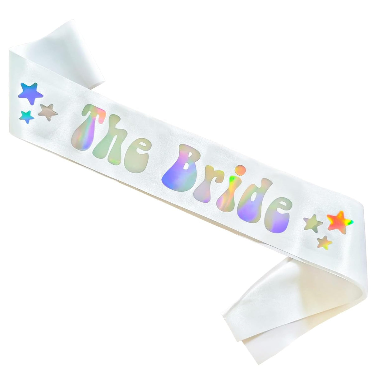 The Bride Iridescent Sash, 70S Retro Hippie Disco Themed Bachelorette Bridal Shower Engagement Party Décor, Miss To Mrs, Future Wifey, Feyonce, Future Mrs Sash