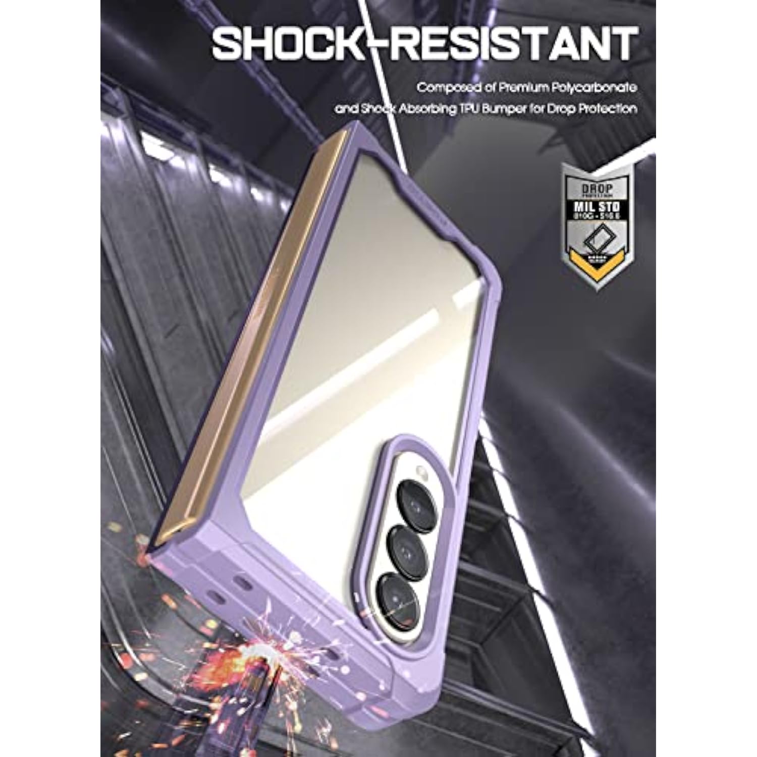 Samsung Galaxy Z Fold 4 Ultra-Thin Hybrid Shockproof Protective Rugged Clear Cover