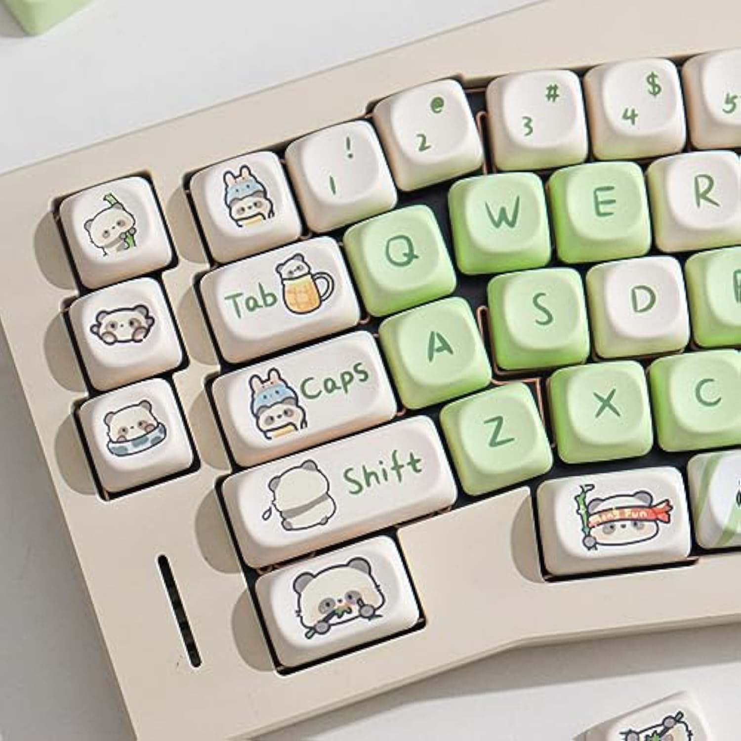 Pbt Panda Keycaps Set Moa Profile Cute Keycaps 144 Keys Custom Dye-Sublimation