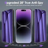 [3 Pack For Iphone 15 Pro Max Privacy Screen Protector (Not Glass), [Anti-Spy][Anti Blue Light] Soft Hydrogel Film Screen Protector For Iphone 15 Pro Max/15 Plus - Purple