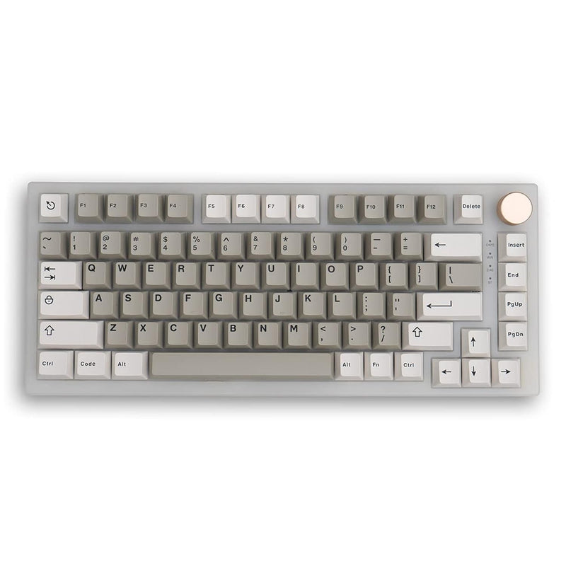 121 Keys White Gray Keycaps Cherry Profile Doubleshot Keycap Suitable For 61/6