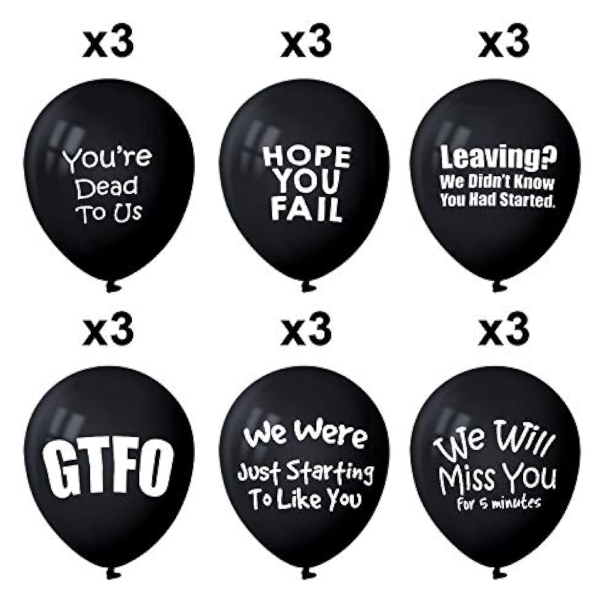 18 Pack Party Decorations Balloons For Funny Coworker Going Away Office