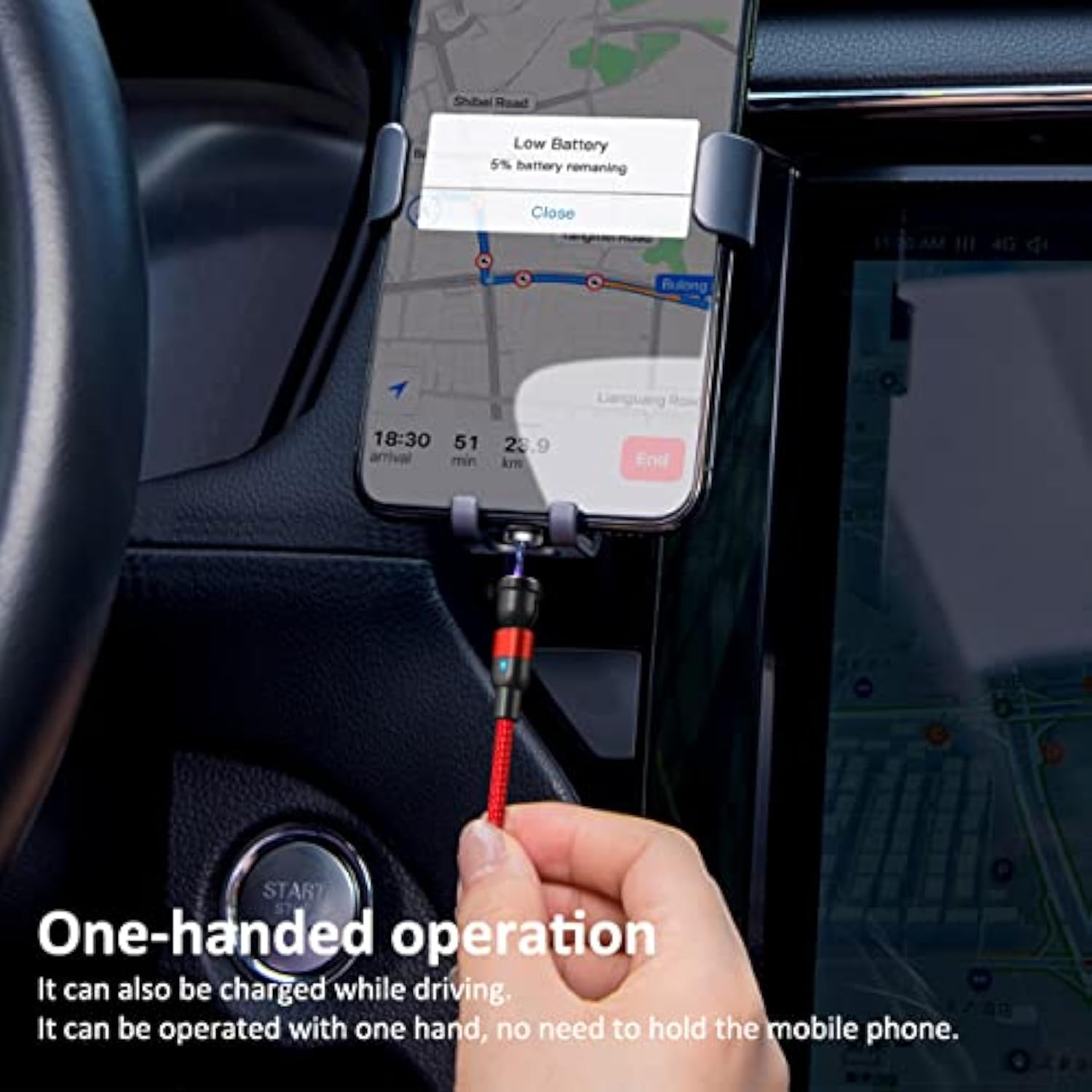 4 Pack 10Ft Magnetic Charging Cable, 540 Rotation, Nylon Braided, Type C & Micro Usb Compatible