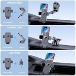 Phone Holder Car Mount For Iphone [Powerful Suction] Phone Mount For Car Dashboard Windshield Air Vent Universal Accessories Automobile Phone Holder Fit Iphone Smartphone Carbon Fiber