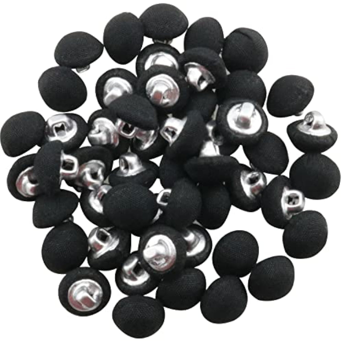 50Pcs Tuxedo Buttons Metal Shank Buttons 10Mm For Prom Dresses, Weddin