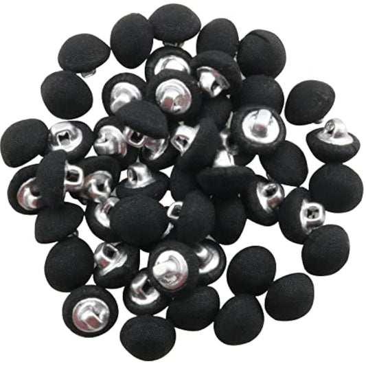 50Pcs Tuxedo Buttons Metal Shank Buttons 10Mm For Prom Dresses, Weddin
