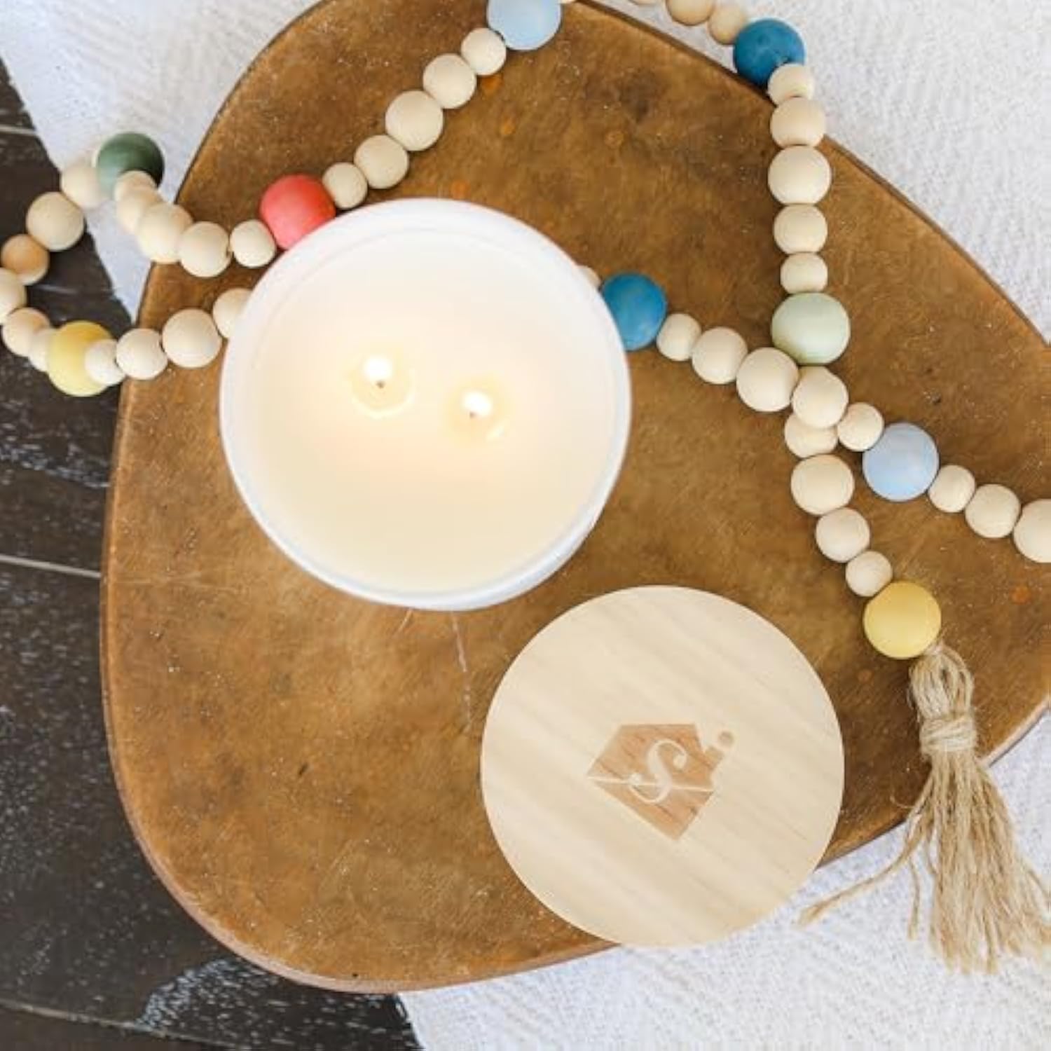 Christmas Candle, Watercolor Nativity Scene, Woodland Walk Scented 2 Wick 11 Oz Premium Soy Candle, Hand Poured In Usa, Cdl1405