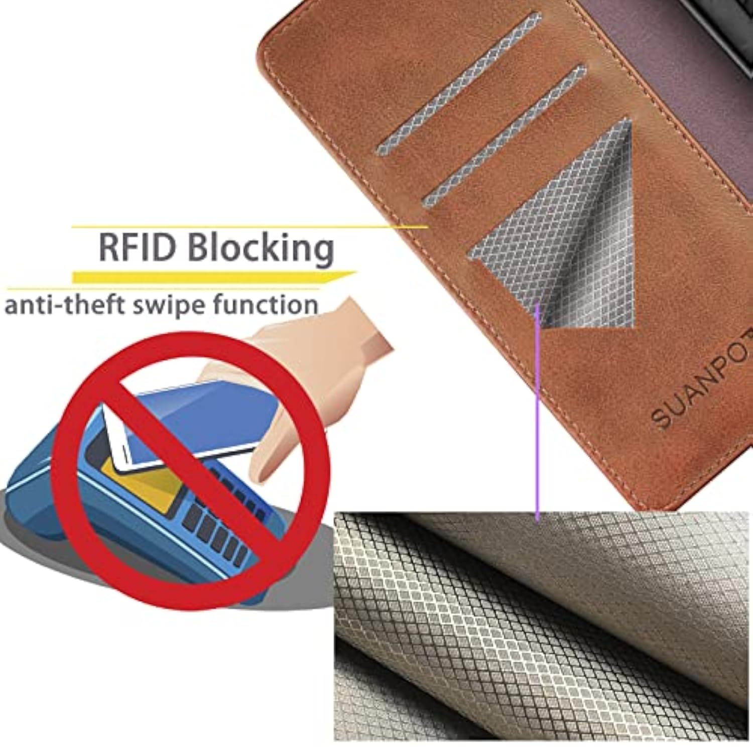 Compatible With Samsung Galaxy S25 Edge Wallet Case With Rfid Blocking Credit Card Holder,Flip Book Pu Leather Protective Cover Women Men For Samsung S25 Edge Case Light Brown