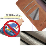 Compatible With Samsung Galaxy S25 Edge Wallet Case With Rfid Blocking Credit Card Holder,Flip Book Pu Leather Protective Cover Women Men For Samsung S25 Edge Case Light Brown