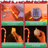 3 Pack Christmas Window Lights Decorations With Timer,Battery Powered Red Lighted Candy Cane Led Sucker For Xmas 2026 Ha