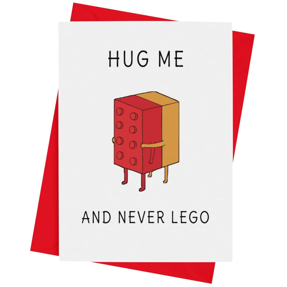 Quirky And Modern Greeting Card. Perfect For Valentines, Anniversary, Love, Missing You, Just Because - Funny And Stylish Design With Envelope (Never Let Go)