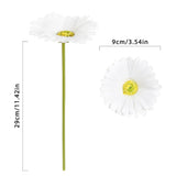 Gerbera Daisy Artificial Flowers,20Pcs White Daisy Artificial Flowers Fake Daisies For Wedding Party Office Home Decorations(White)