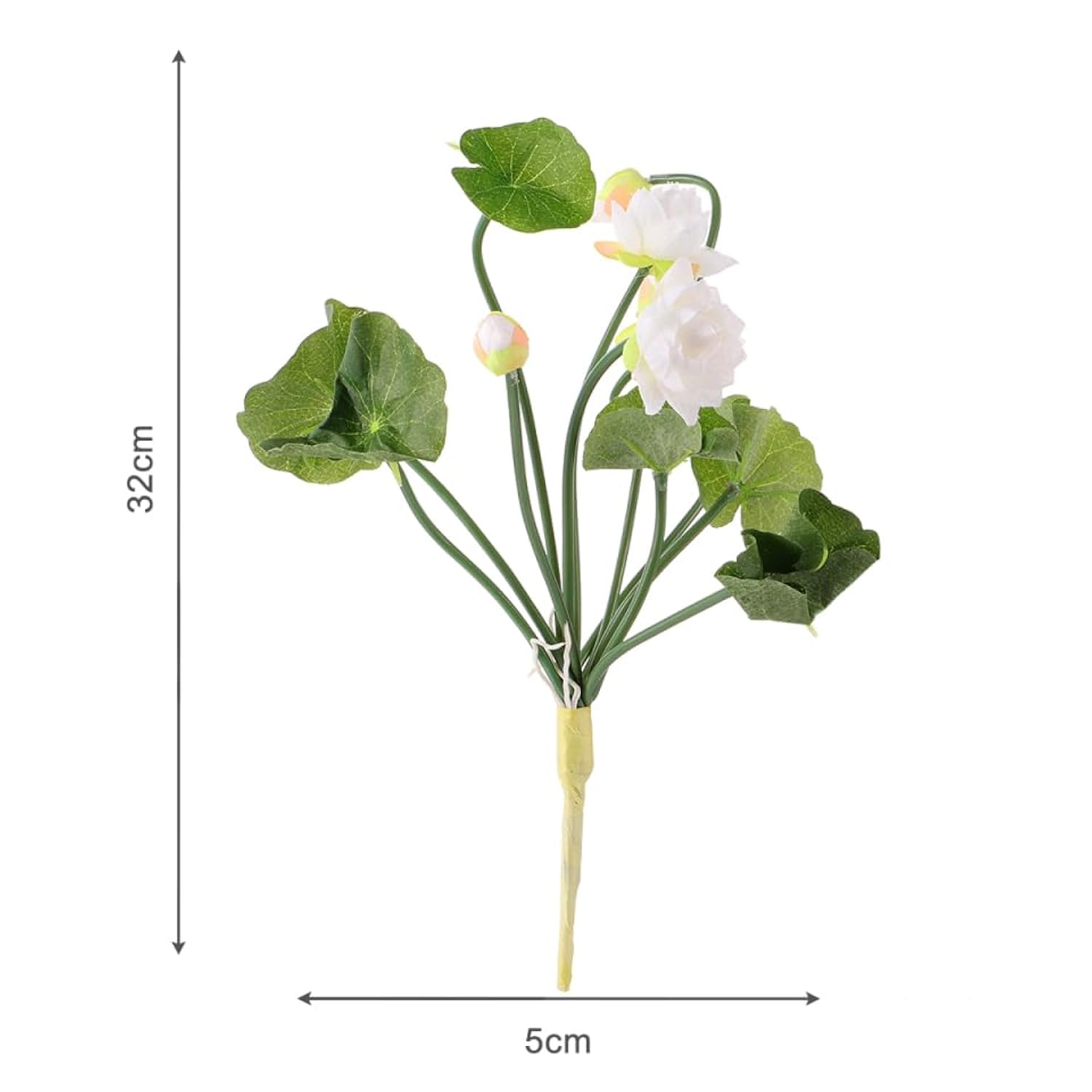 2 Pcs Artificial Lotus Flower Stems Fake Lotus Bouquet Faux Flower Picks Floral Greenery Stems Arrangement For Spring Easter Wedding Party Decor