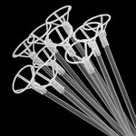 50Pcs Balloon Sticks With Cups, 16In Clear Bobo Balloon Holders Large And Long Balloon Stand For Large Birthday Graduation Wedding Party Decorations
