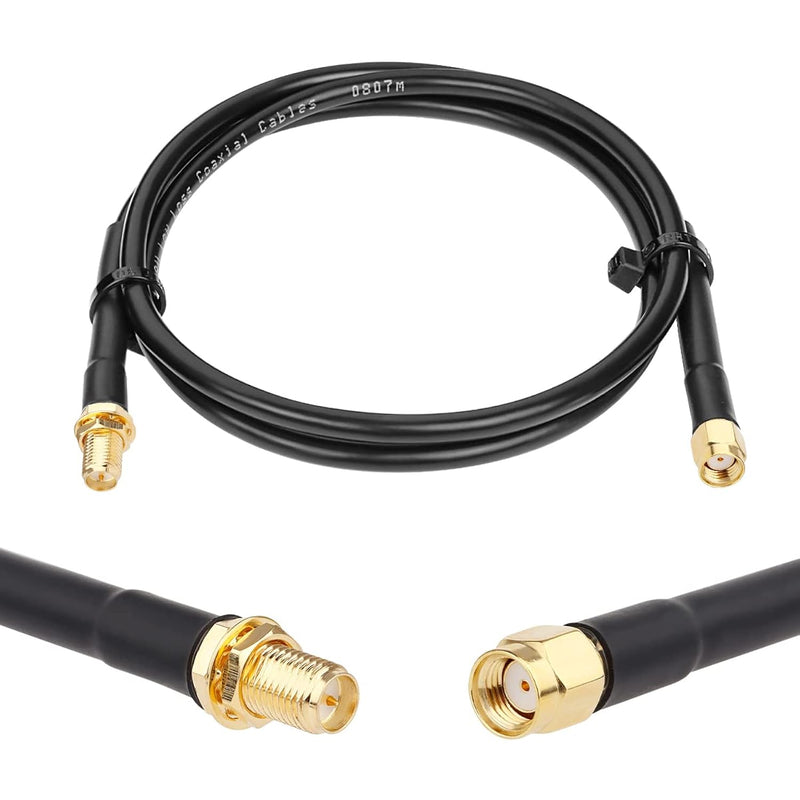 Rp-Sma Male To Rp-Sma Female Coax Cable, 3Ft Low Loss Rg58 Rp-Sma Wifi Antenna