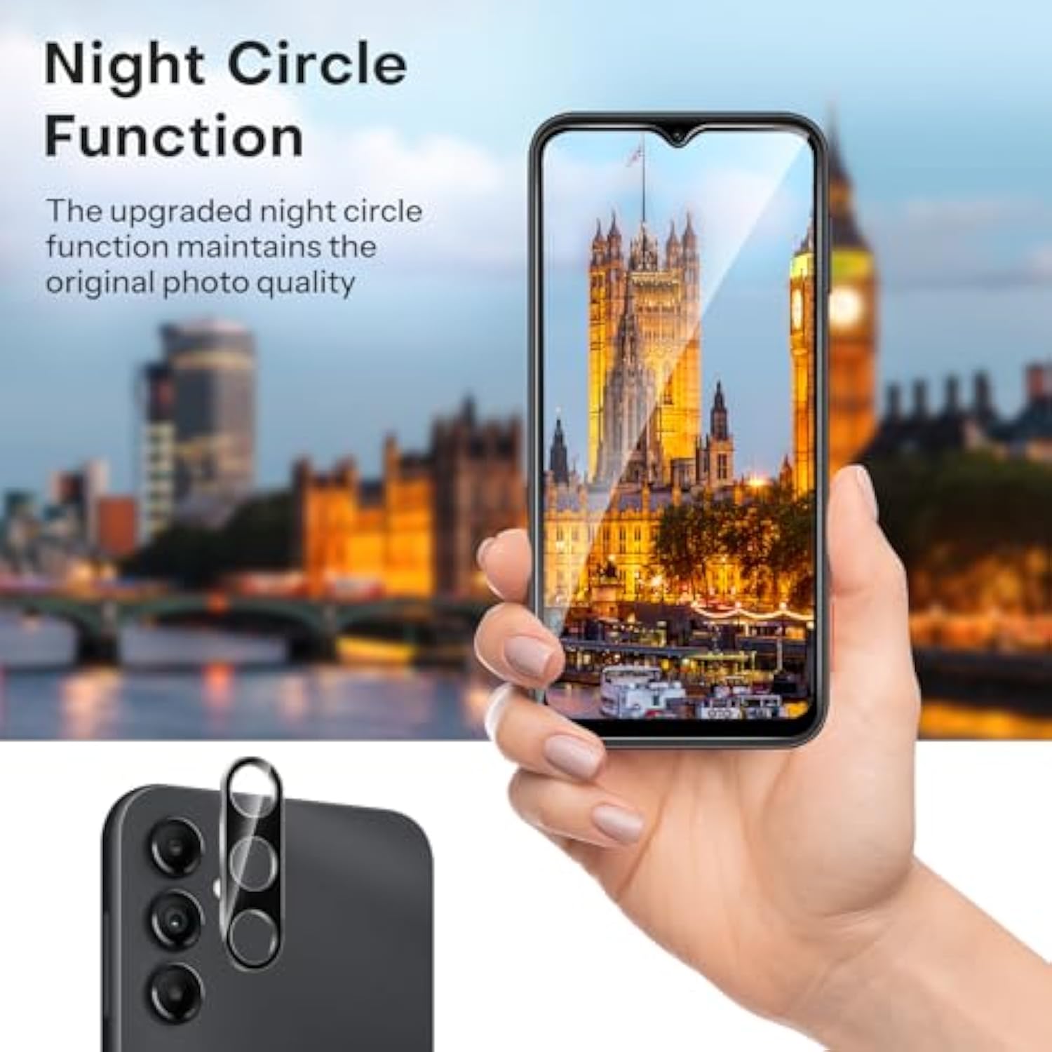 OMOTON Screen Protector for Samsung Galaxy A14 5G, [3+2 Pack] for A14 screen protector & Camera Lens Protector, Case Friendly/Tempered Glass/Alignment Frame(6.6 Inch, 2023 Released)