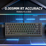 Nd68 68 Keys Wired Magnetic Switch Keyboard, 0.005Mm Rt Accuracy, 8Khz Polling Rate/Latency As 0.125Ms/256Khz Single Key Scan Rate/Argbhot Swappable,Gasket Structure Gaming Keyboardblack