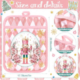 12 Pcs Christmas Pot Holders With Pocket Pink Nutcrackers Pot Holders For Kitchen Xmas Tree Hot Pads And Oven Mitts Pot Holders Winter Oven Glove For Cooking Baking Home Christmas Decorations