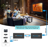 Hdmi Extender 400Ft(120M),1 To Many Over Ip Lan Switch,1080P@60Hz Full Hd Video And Audio By Single Cat5 Cat5E Cat6 Cat6E Cat7 Cable,Transmitter And Receiver