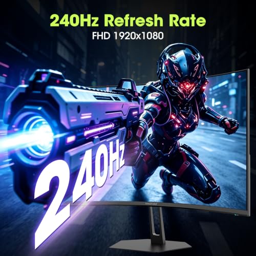 24 Inch Gaming Monitor 200Hz Fhd 1080P Fast Ips Computer Monitor, 110% Srgb 1Ms Hdr Support Adaptive Sync, Eye Care Vesa Mount Hdmi 2.0 | Display Port 1.4 White Monitor, Amzg24X1W