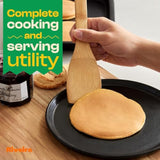 Bamboo Wooden Spoons For Cooking 6-Piece, Apartment Essentials Wood Spatula Spoon Nonstick Kitchen Utensil Set Premium Quality Housewarming Gifts For Everyday Use