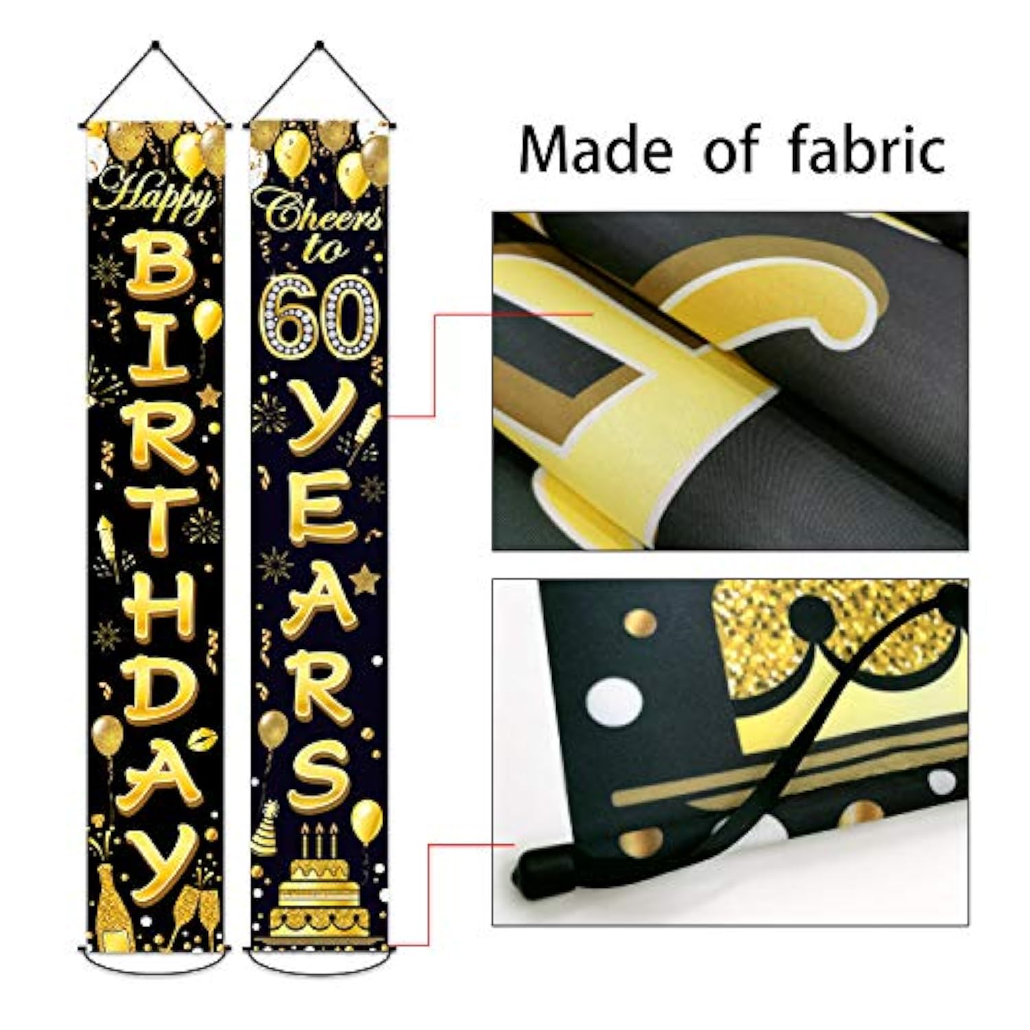 60Th Birthday Party Banner Decorations Cheers To 60 Years Banner 60Th