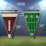100 Ft Football Pennant Banner Flags for Tailgate Parties and Birthdays