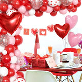 167Pcs Valentines Day Balloons Garland Arch Kit, Pink Red White Confetti Heart Balloon For Women Girls Valentine'S Mother'S Day Wedding Bachelorette Engagement Anniversary Party Decorations