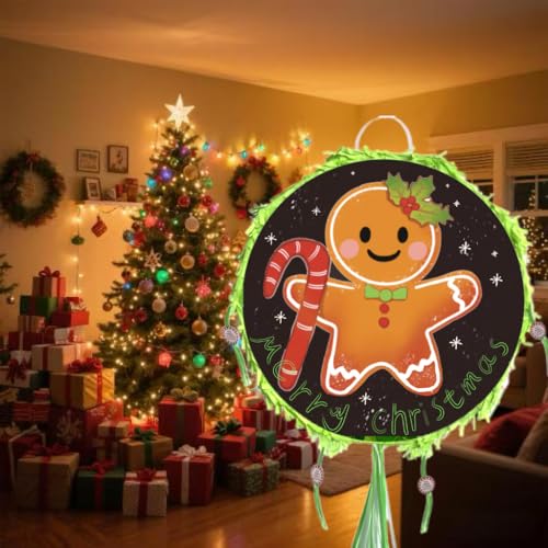 Christmas Gingerbread Man Piñatas New Year Foldabl Mexican Birthday Piñatas