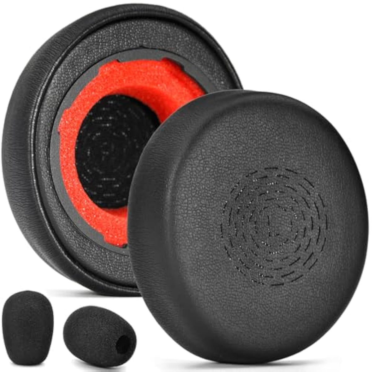 Evolve2 55 Ear Pads And Microphone Foam - Replacement Ear Cushions Compatible With Jabra Evolve2 55(55Ms 55Uc 55Usb) Wireless Headset, Ear Pads Cushions With Softer Protein Leather