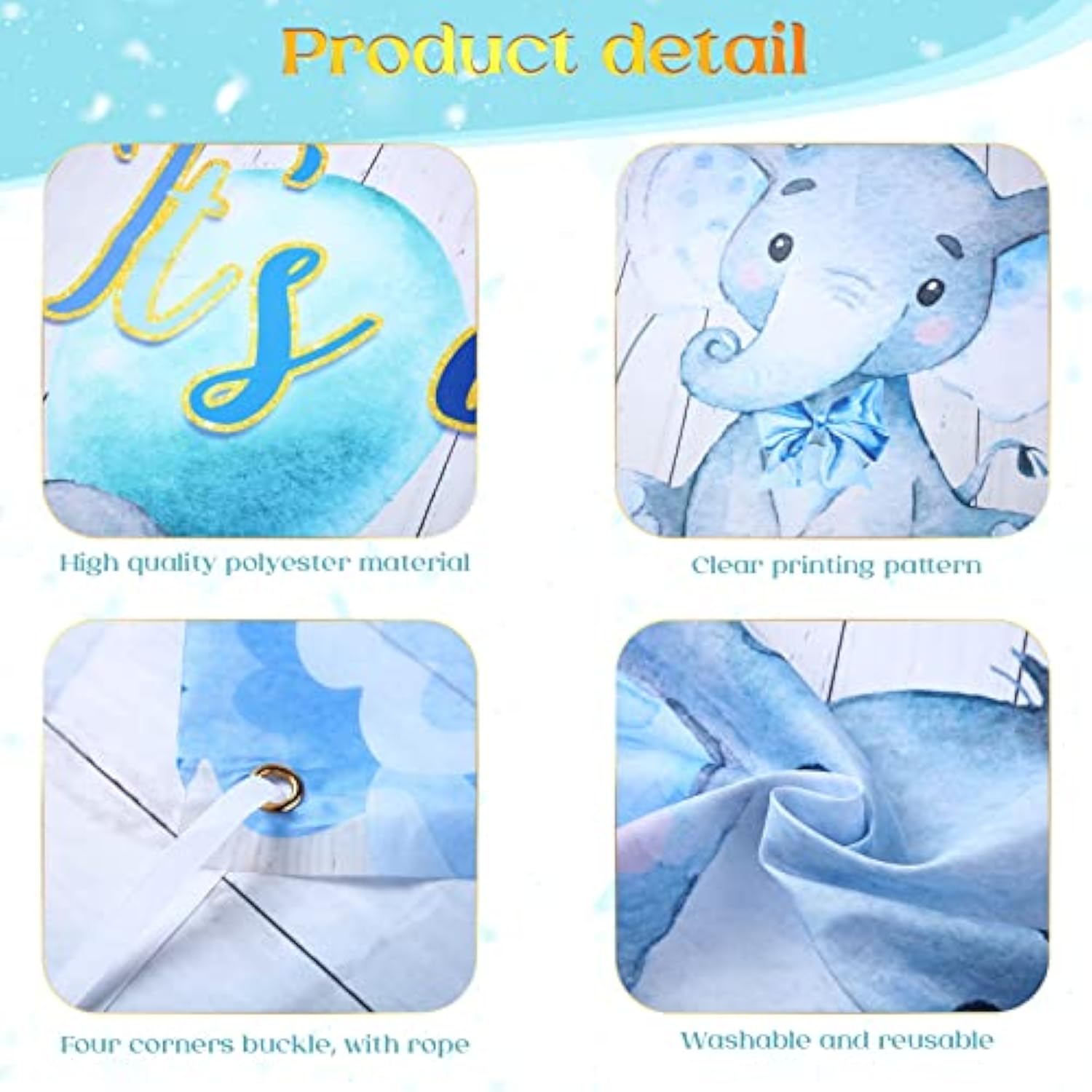 Baby Shower Party Decorations 121 Pieces Elephant Party Supplies Inclu