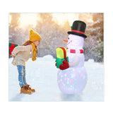 5Ft Inflatable Christmas Snowman With Led Lights, Outdoor Holiday Yard Decoration