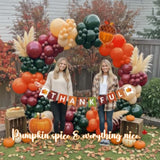 Fall Thanksgiving Balloon Garland Arch Kit Sage Green Red Orange for Baby Shower