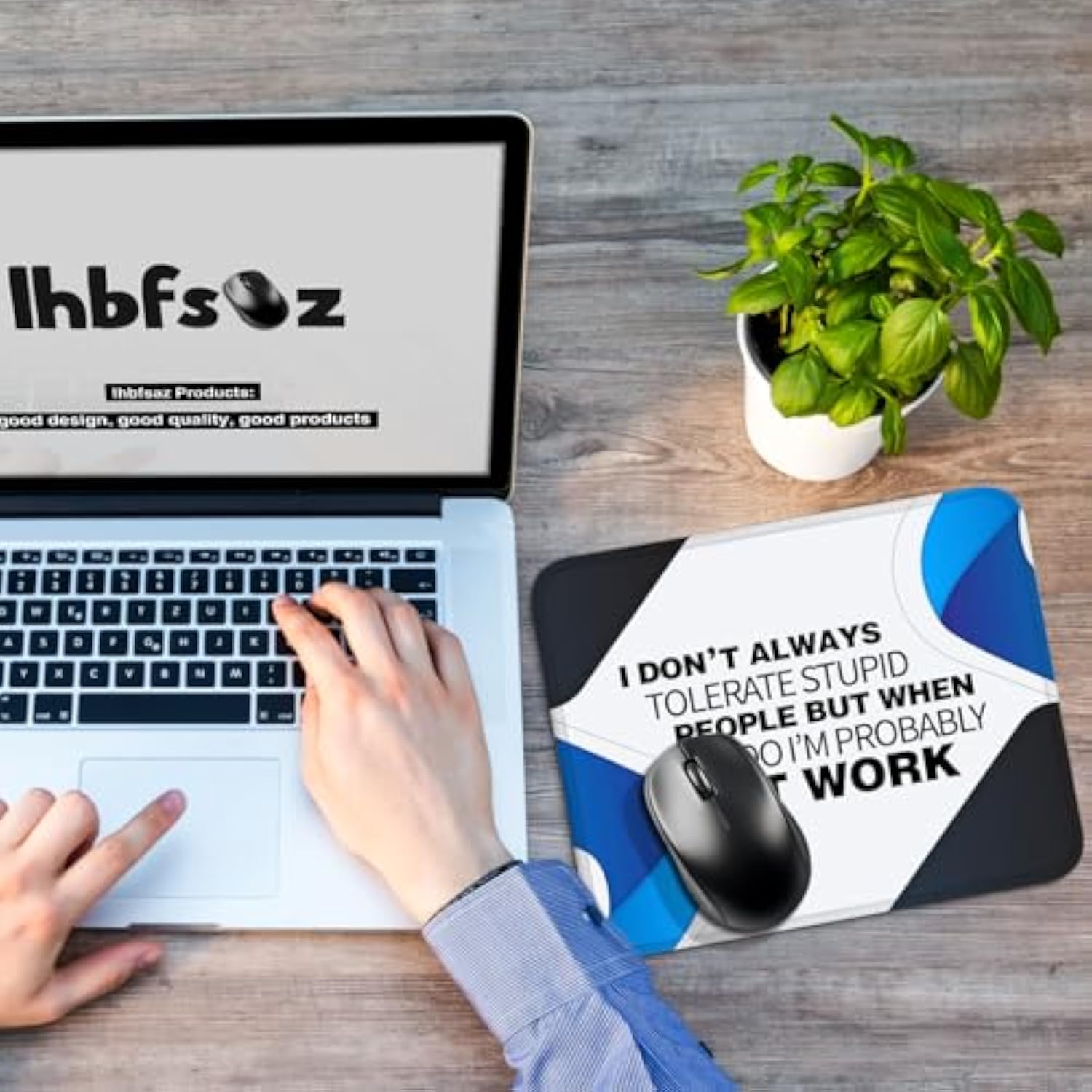 I Don'T Always Tolerate Stupid People, Funny Mouse Pad(Square), Comfortable And Non-Slip, Suitable For Laptop Games, For Colleagues, Farewell Gifts For New Jobs, For Colleagues And Interns