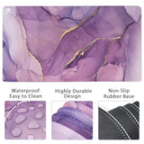 Large Keyboard Mouse Pad Set, Extended Mouse Pad+Keyboard Wrist Rest Support, Memory Foam Ergonomic Easy Typing, 4Pcs (35.4×15.7 In) Desk Pad Set For Home Office Study Game - Purple