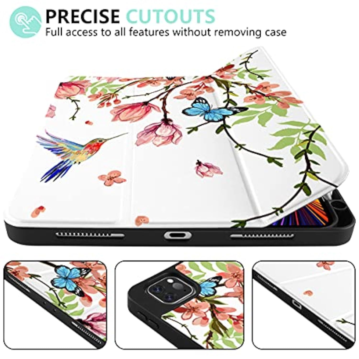 For Ipad Pro M2 12.9 Case 6Th/5Th/4Th/3Rd Generation 2022 2021 2020 2018 With