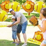 18 Pcs Softball Foil Balloons Softball Party Decorations 18 Inch Ball 20 Inch Glove 30 Inch Bat Balloons Sports Theme Softball Party Favors Softball Birthday Party Supplies For Gifts Props
