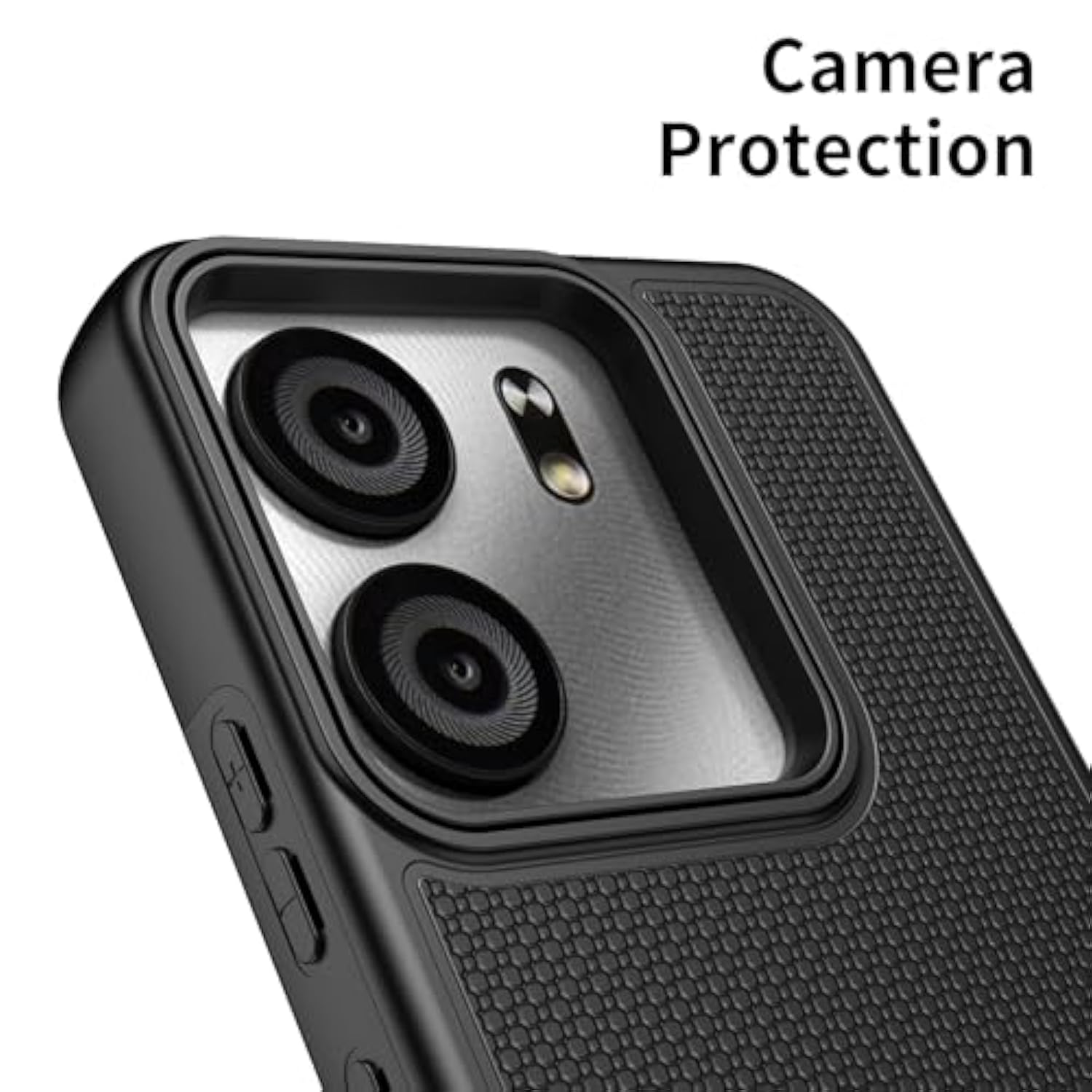 Blu View 5 Case with Tempered Glass Screen Protector Dual Layer Black